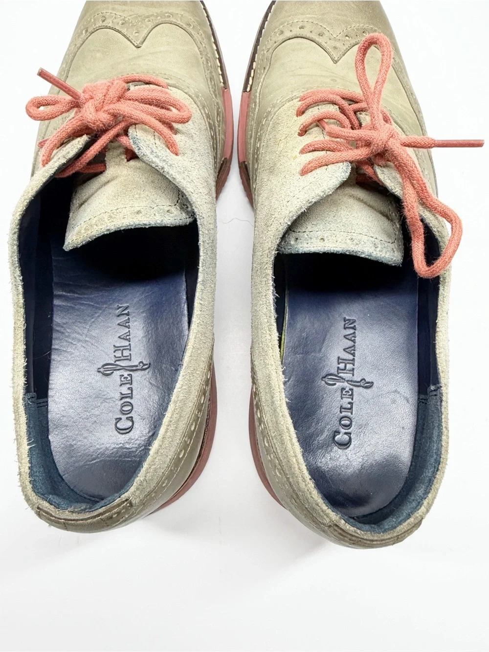 Cole Haan Suede Leather Oxford Lace Up Loafers